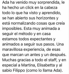 Testimonio: chicos y familias, Verano