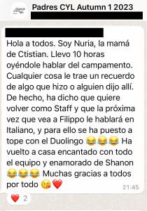 Testimonio: chicos y familias, Verano