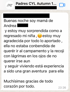 Testimonio: chicos y familias, Verano