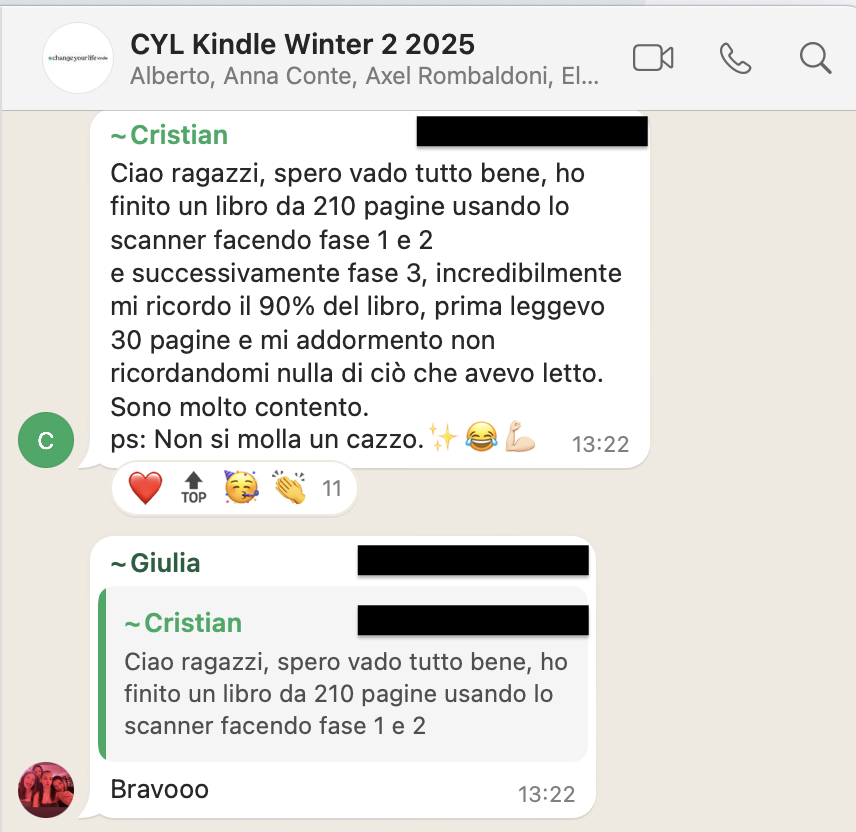 Testimonianza: ragazzo/a, Winter 2 · 2025