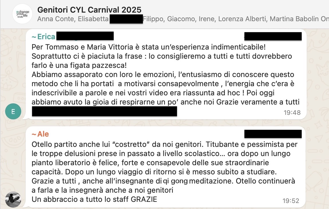 Testimonianza: ragazzo/a