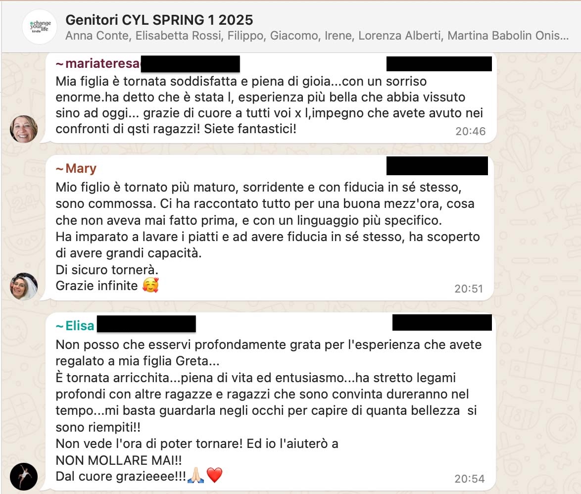 Testimonianza: ragazzo/a