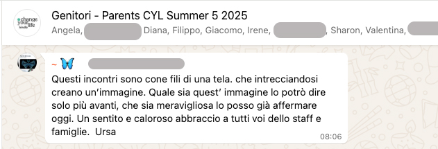 Testimonianza: genitore, Summer 5 · 2025