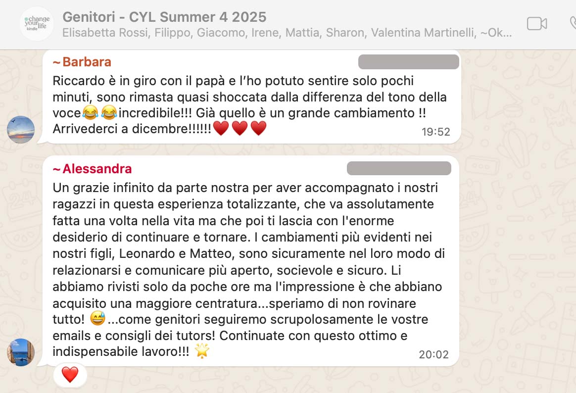 Testimonianza: genitore, Summer 4 · 2025