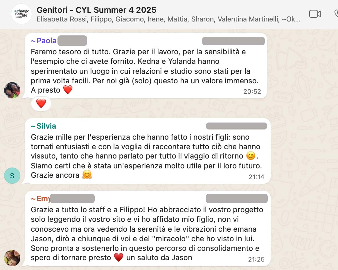 Testimonianza: genitore, Summer 4 · 2025