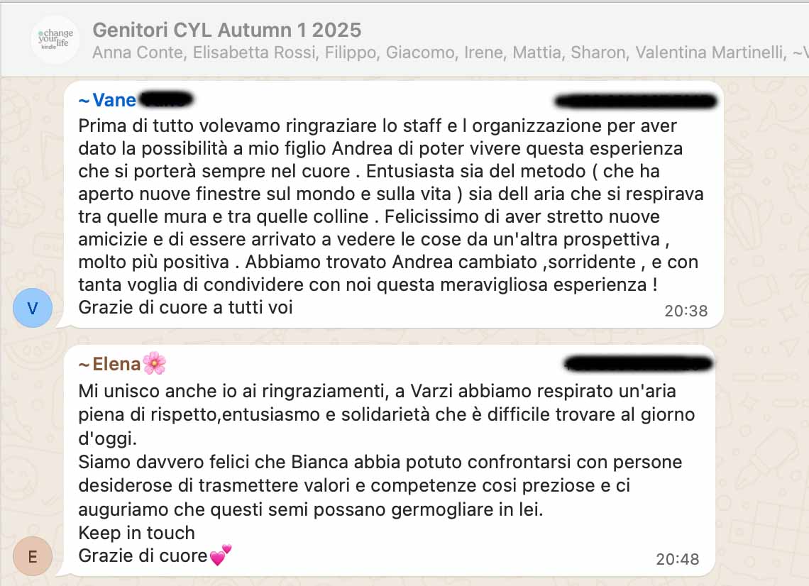 Testimonianza: ragazzo/a, Autumn 1 · 2025