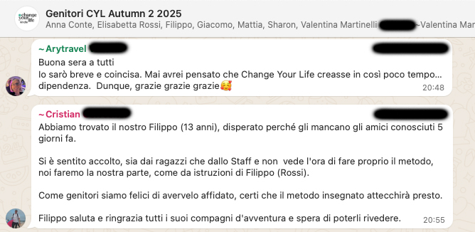 Testimonianza: genitore, Autumn 2 · 2025
