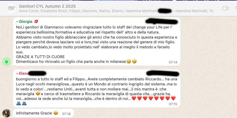 Testimonianza: genitore, Autumn 2 · 2025