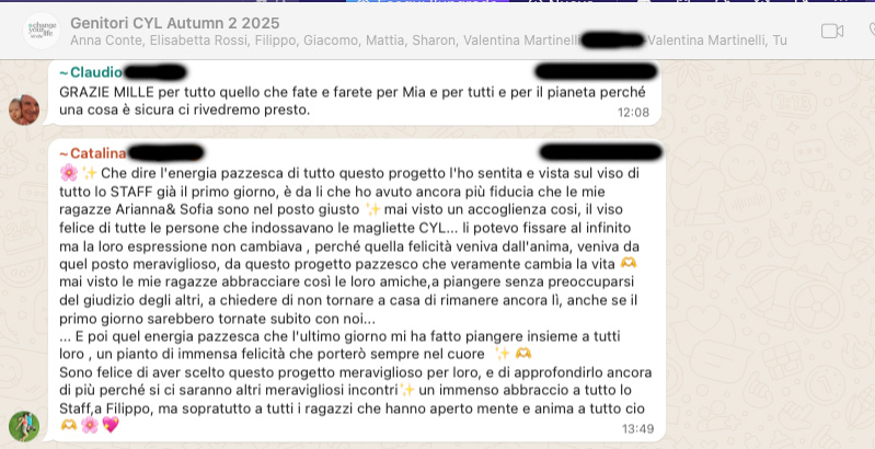 Testimonianza: genitore, Autumn 2 · 2025