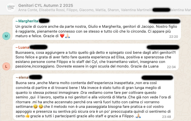 Testimonianza: genitore, Autumn 2 · 2025