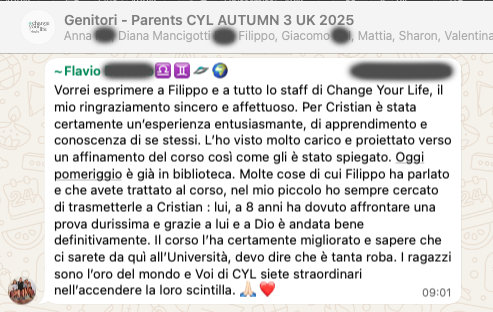 Testimonianza: genitore, Autumn 3 UK · 2025