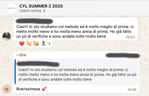 Testimonianza: ragazzo/a, Summer 2 · 2025