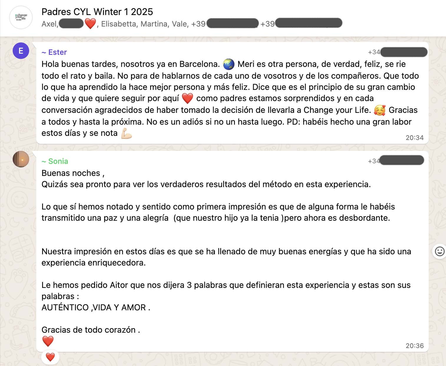 Testimonio: padres
