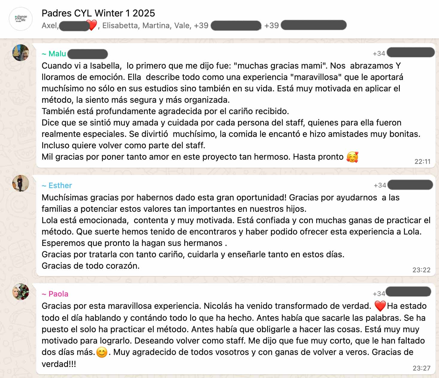 Testimonio: padres