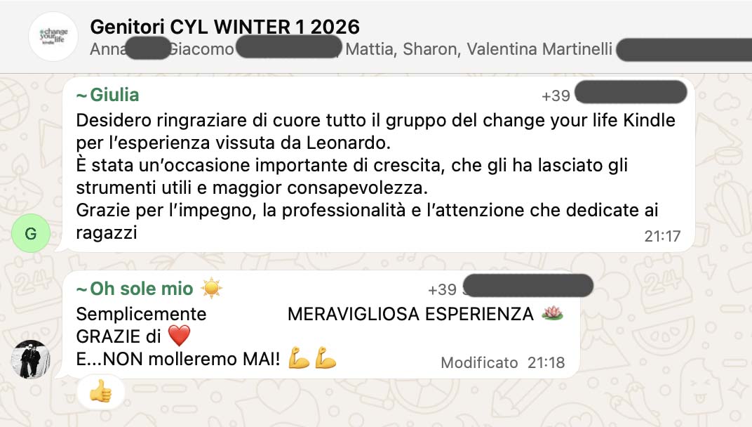 Testimonianza: genitore, Winter 1 · 2026