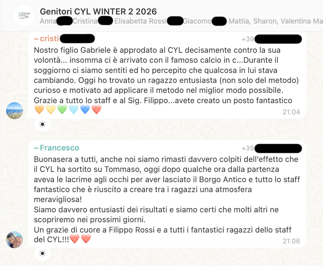 Testimonianza: genitore, Winter 2 · 2026