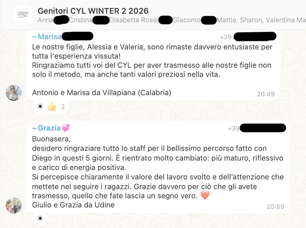 Testimonianza: genitore, Winter 2 · 2026