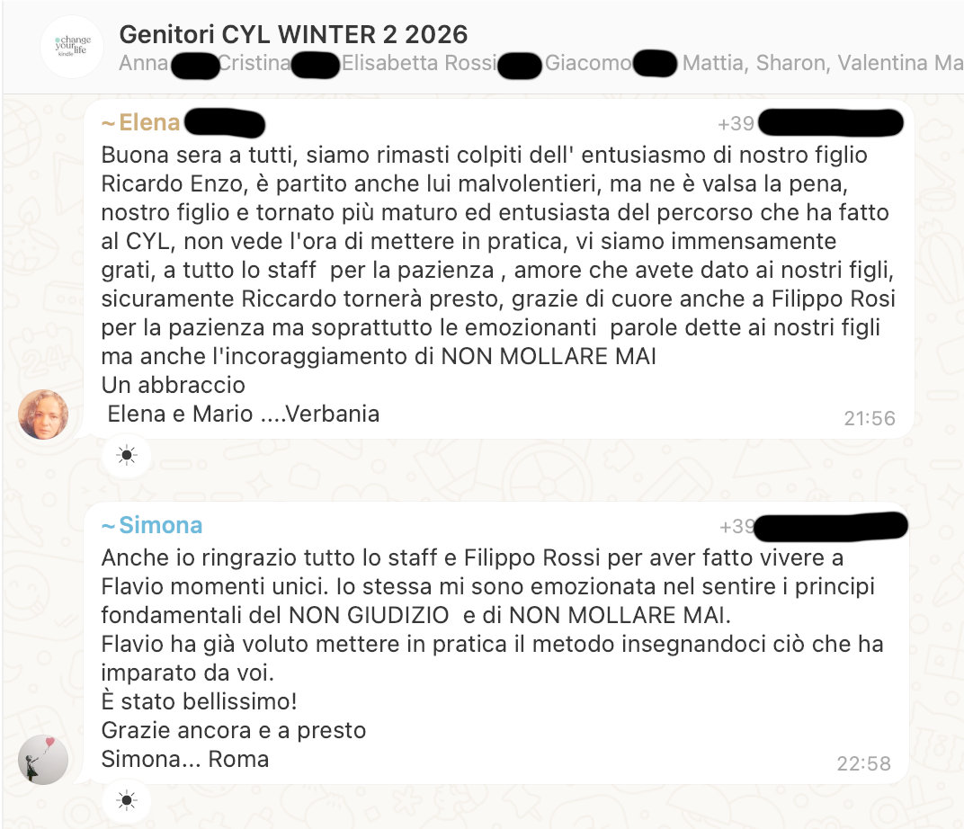 Testimonianza: genitore, Winter 2 · 2026