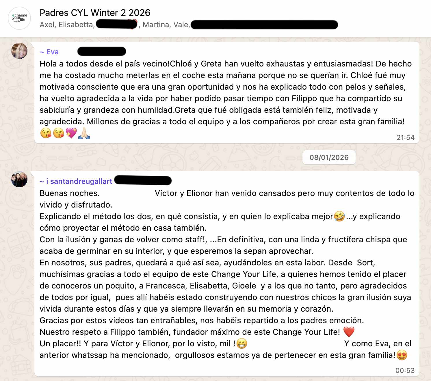 Testimonio: padres, Winter 2 · 2026