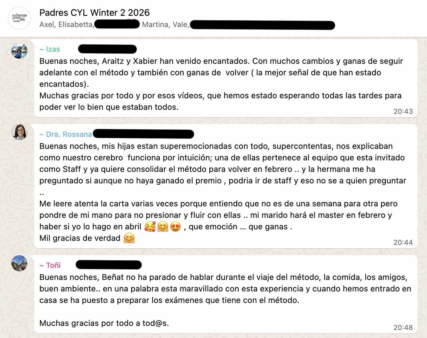 Testimonio: padres, Winter 2 · 2026