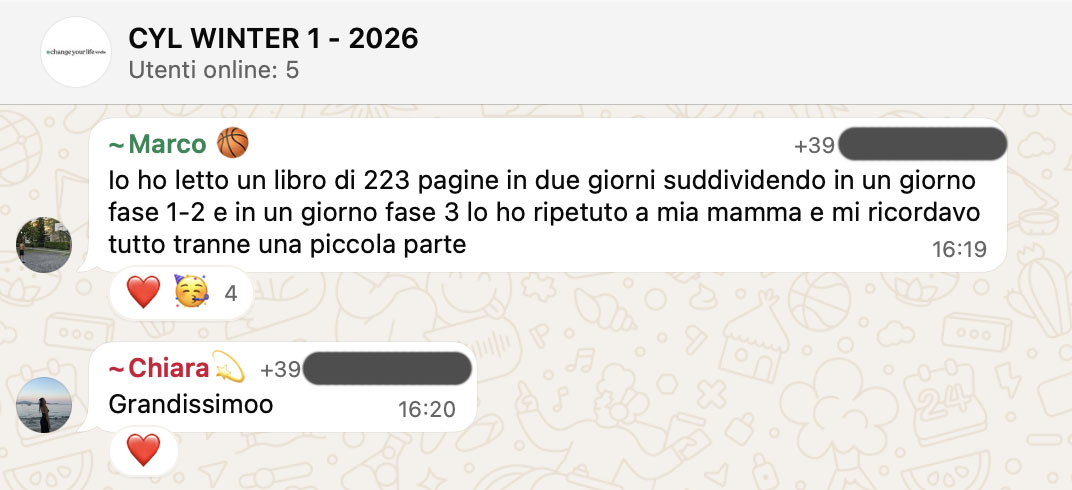 Testimonianza: ragazzo/a, Winter 1 · 2026