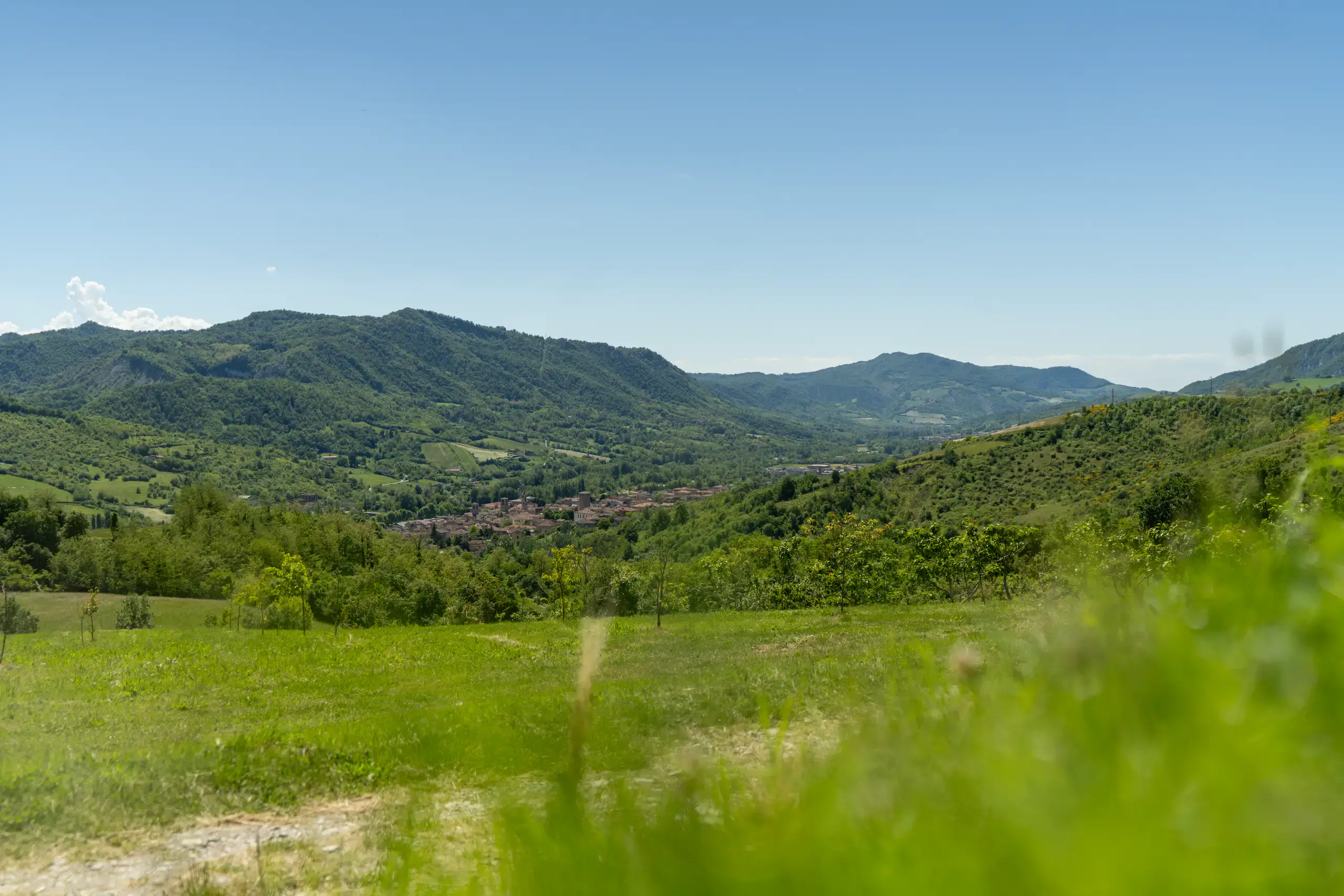 wooded-hills-landscape-with-village-in-distance