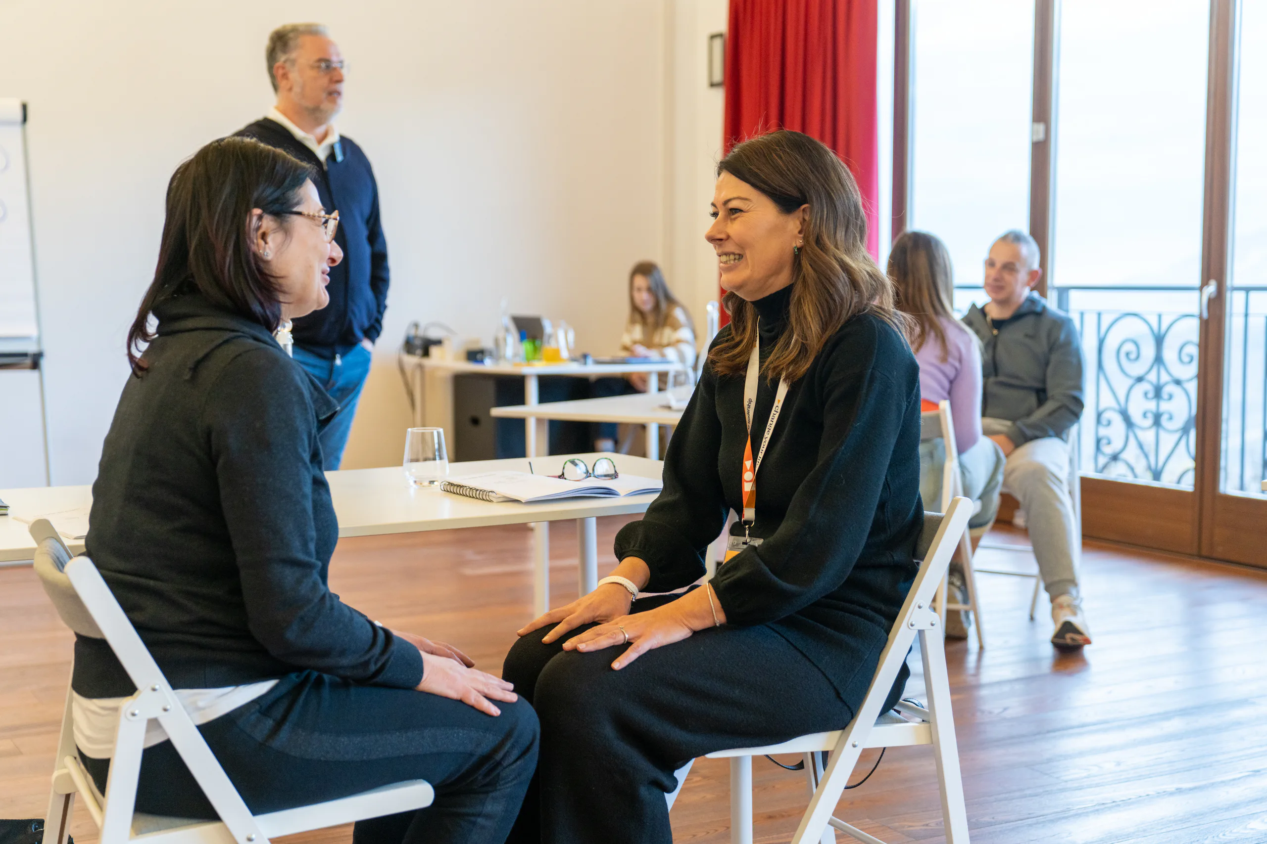 Two participants in conversation