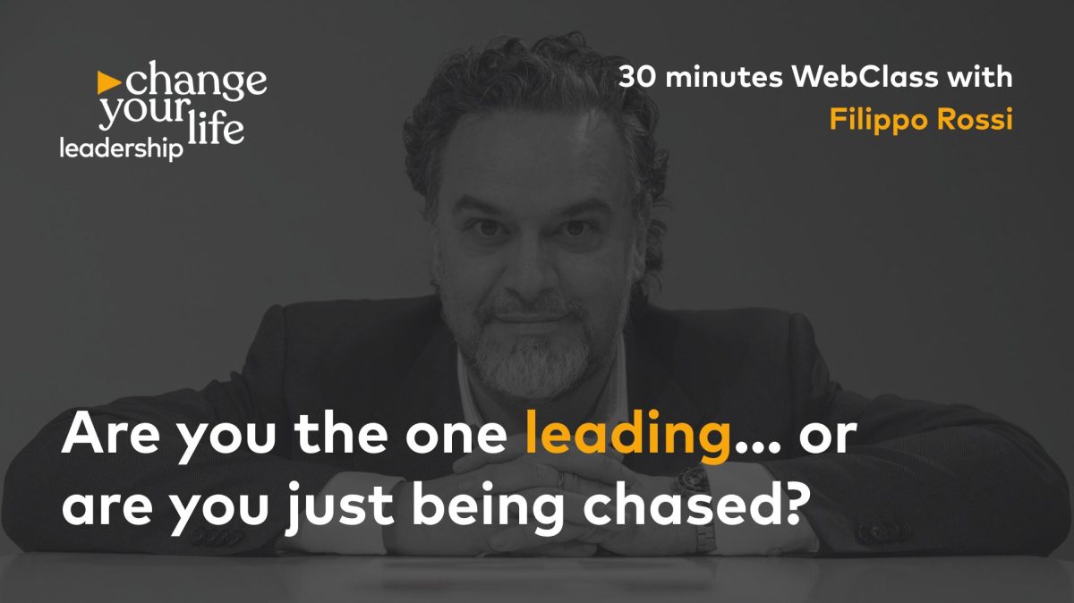 Are you the one leading... or are you just being chased?